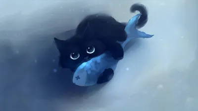 Черный котик с голубыми глазами - 74 фото