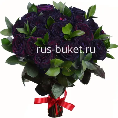 Букет из черных роз и синих роз «На стиле» • Доставка букетов в  Санкт-Петербурге