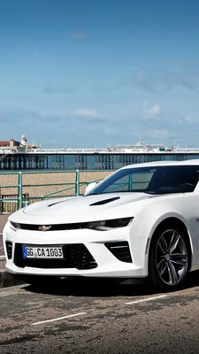 Фотографии Chevrolet Camaro белая автомобиль 1080x1920