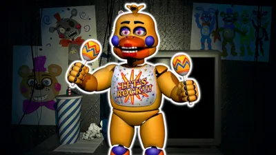 Chica the chicken!, the last of the chuck e cheese styled animatronics :  r/fivenightsatfreddys