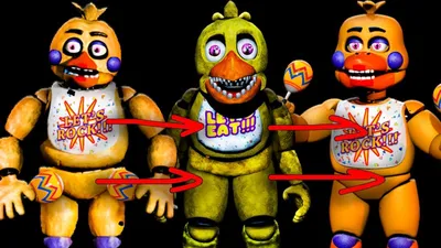 ALL JUMPSCARES OF CHICA FNAF 1 2 3 4 5 + FANGAME FANGAME - JUMPSCARES CHICA  FNAF + FANGAME - YouTube