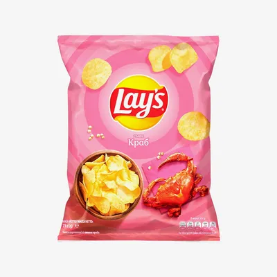 Чипсы Lays со вкусом краба 140 г | Картофельные чипсы | Arbuz.kz