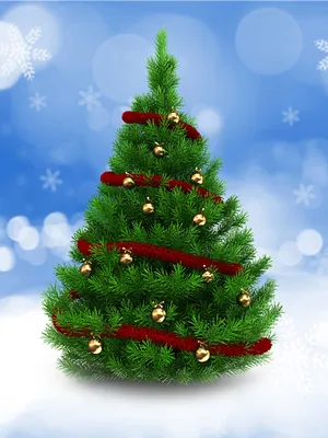 Desktop Wallpapers Christmas New Year tree Balls