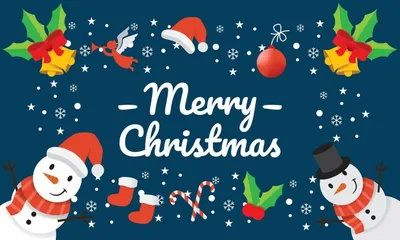 Happy Merry Christmas Background. Cute Merry Christmas Vector Design  Illustration With Flat Style, Cute Christmas banner, greeting card Merry  Christmas Day. 4669380 Vector Art at Vecteezy