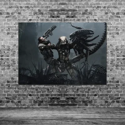 Плакат \"Чужой против Хищника, Alien vs Predator\", 43×60см (ID#773290888),  цена: 190 ₴, купить на Prom.ua