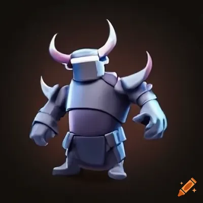 Create a picture of a clash royale pekka from profile picture on Craiyon