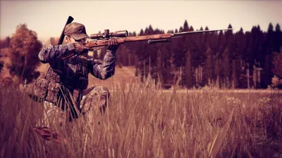 Download wallpaper forest, sniper, camouflage, Mosin, DayZ Standalone,  section games in resolution 1920x1080