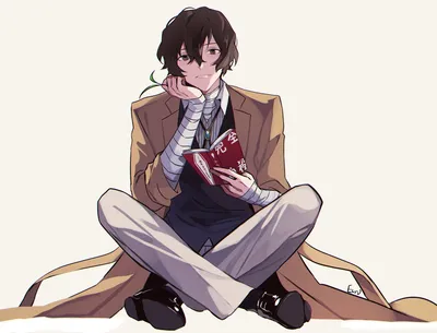 ̗̀ะ🌙໒❫ ⋮ ➮DAZAI OSAMU~ WALLPAPER*۪ ◇⃟̣⃕🌸Dazai◌ૢ◌༘* | Мультипликационные  иллютрации, Милые рисунки, Японские иллюстрации