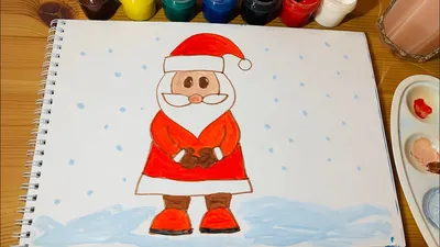 Рисунок Дед мороз спешит на праздник №161938 - «Открытка своими руками»  (15.02.2024 - 17:21)