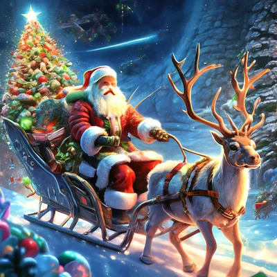 новогодняя елка и дед Мороз Иллюстрация Stock | Adobe Stock