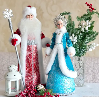Дедушка Мороз и Снегурочка\" вязаные игрушки – купить в интернет-магазине  HobbyPortal.ru с доставкой