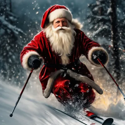 Дед Мороз Шапка Кататься На Лыжах - Бесплатная векторная графика на Pixabay  - Pixabay