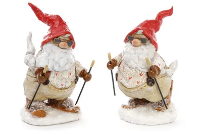 Купить Фигурка текстильная Дед Мороз на лыжах красный, 40 см (51664) в  интернет-магазине АШАН в Москве и России