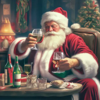 Пьяный Дед Мороз В Пабе — стоковые фотографии и другие картинки 2022 -  2022, 55-59 лет, Алкоголь - напиток - iStock