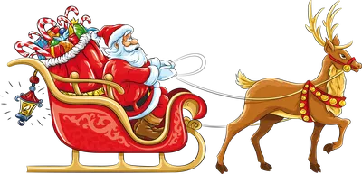 Santa sleigh - PNG image with transparent background | Free Png Images