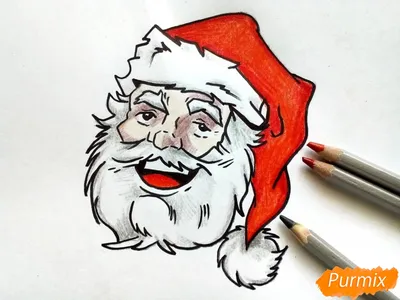 Как нарисовать ДЕДА МОРОЗА? Лёгкие рисунки для срисовки - YouTube