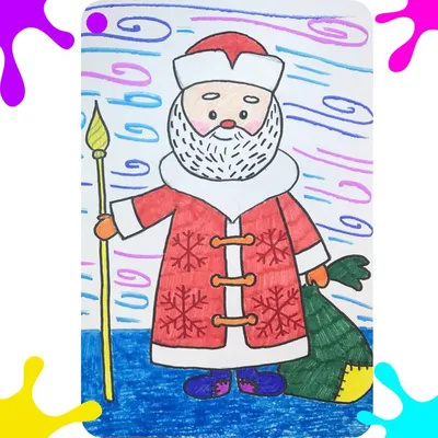 Как нарисовать Деда Мороза карандашом: легкие поэтапные картинки и уроки  для начинающих и детей с описанием