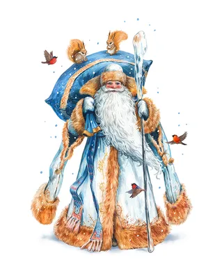 Рисунки - Новый год, дед Мороз, …» — создано в Шедевруме