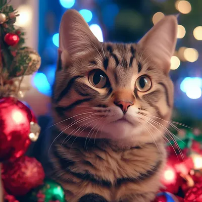 Новогодний котик мем | Рождественские картины, Новогодние записки,  Рождественские открытки своими руками