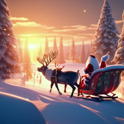 Детский рассказ. Как Дед Мороз подарки развозил | Сказки лесного чудовища |  Дзен