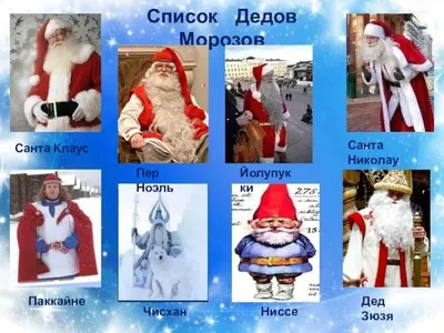 Как выглядит Дед Мороз в разных странах