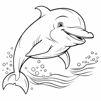 Раскраска Дельфин распечатать или скачать