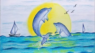Дельфин картинка рисунок раскраска (46 фото) » рисунки для срисовки на  Газ-квас.ком