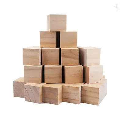 Деревянные кубики детские набор 16 шт. Лакированные | Мастерская FormaTown