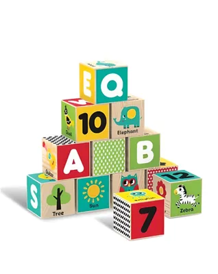 Развивающие деревянные кубики для малышей цветные 900163 IGROTECO 9 деталей  купить в Киеве и Украине | интернет-магазин Woodentoys