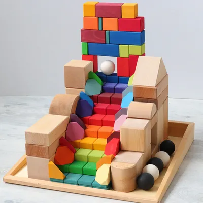 Деревянные кубики / Разноцветные SABO Concept