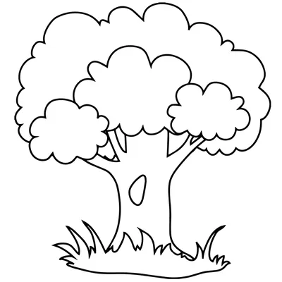 Шаблон «Дерево» для вырезания и поделок – распечатать PDF