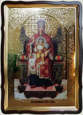 Wooden Icon of Our Lady Derzhavnaya Державная Икона Божией Матери 5.1\" x  6.2\" | eBay