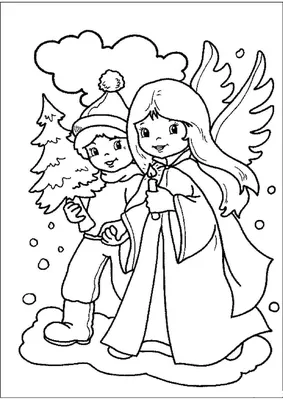Ангелы — раскраски для детей скачать онлайн бесплатно