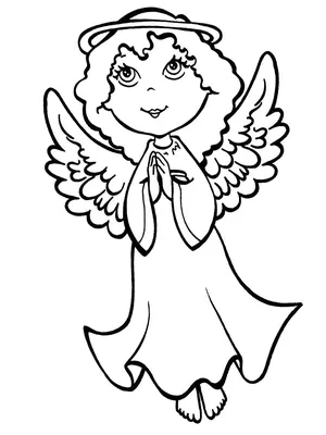 Раскраски ест, Раскраска Ангелочки детские мифические существа.