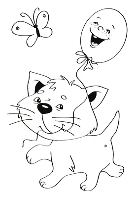 Скачать бесплатно детскую картинку для выжигания Веселый кот на сайте  производителя \"Десятое королевство\".