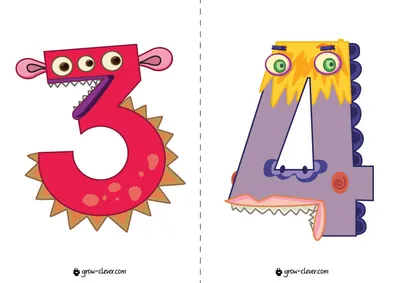 Обучающие карточки для детей \"Цифры\" | Ігри для дітей, дидактичні матеріали  для занять у дитячому садочку, поробки та розфарбовки | Зростай розумним!