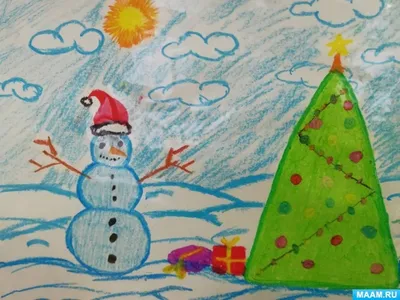 Рисунок Зима Для Детей (45 Фото)