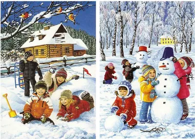 Картинки зимние забавы (77 фото)