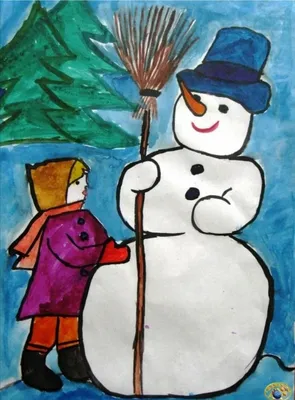 Рисуем зимние забавы. Дети зимой - YouTube