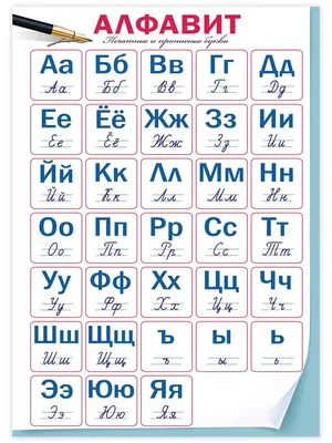 Иллюстрация Русский алфавит в стиле детский, плакат |