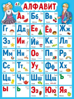детский алфавит плакат буквы русского алфавита | Плакат, Алфавит, Для детей