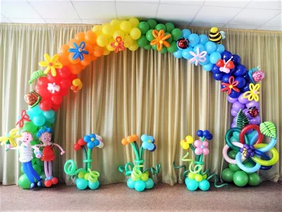 Оформление воздушными шарами выпускного в детском саду - купить с доставкой  в Москве от \"МосШарик\"