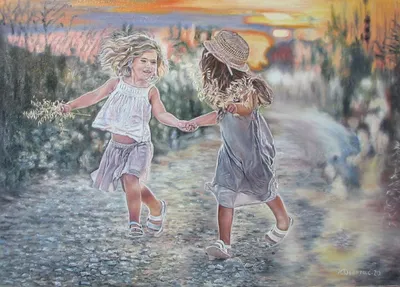 Картина Счастливое детство ᐉ Обертас Юрий ᐉ онлайн-галерея Molbert.