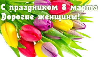 Девчонки С Праздником 8 Марта! ~ Открытка (плейкаст)