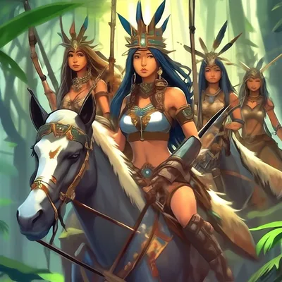 Племя диких женщин амазонок в …» — создано в Шедевруме