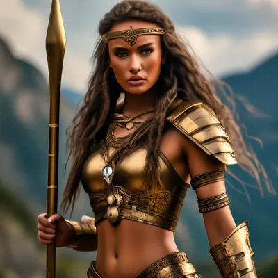 Древний мир красивая девушка амазонка…» — создано в Шедевруме