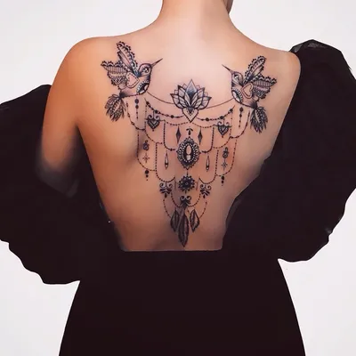 Женские татуировки на спине | Исскуство татуировок | Дзен