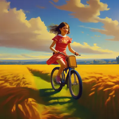 Девушка на велосипеде в заходе солнца Стоковое Изображение - изображение  насчитывающей женщина, задействовать: 102606097