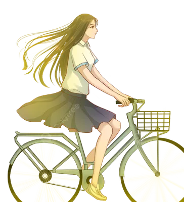 Девушка На Велосипеде — стоковая векторная графика и другие изображения на  тему Кататься на велосипеде - Кататься на велосипеде, Двухколёсный  велосипед, Подросток - iStock