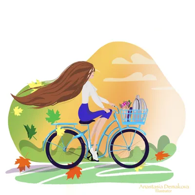 Раскраска девушка велосипеде. Девушка на велосипеде - раскраска для  малышей. Картинки раскраски.
